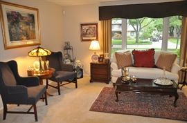 Traditional Living Room filled with pristine quality furnishings!