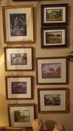 Collection of Small framed prints of Blanchard Paintings