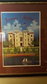 Louisiana Statehouse print by Jim Blanchard  (framed)