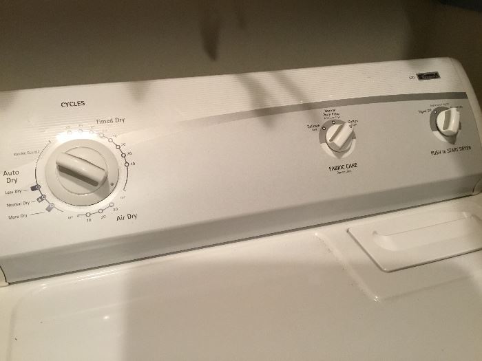 Close up of dryer settings