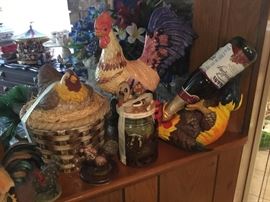 Chickens, roosters, candles with chickens & roosters - every size and shape!