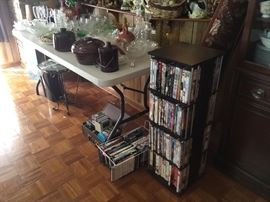 DVD’s, VHS tapes, records, cassettes