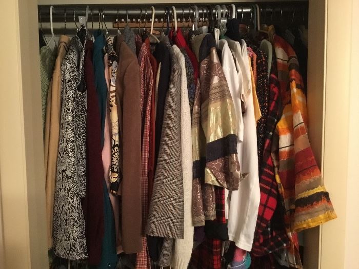 Coat closet- some still with tags