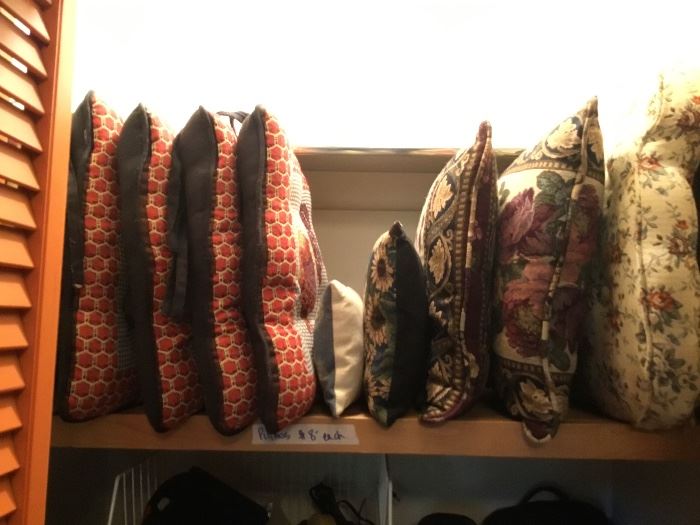Another closet with pillows