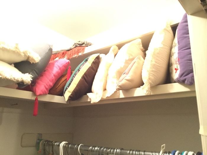 Another closet with pillows