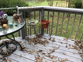 Flower pots on patio