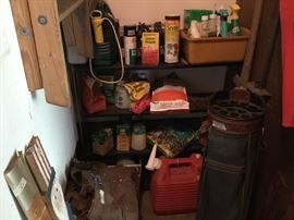 Garage has room off to left at entrance - these are items in this room
