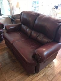 Beautiful Matching Leather Sofa and Loveseat- Both recline and in excellent condition