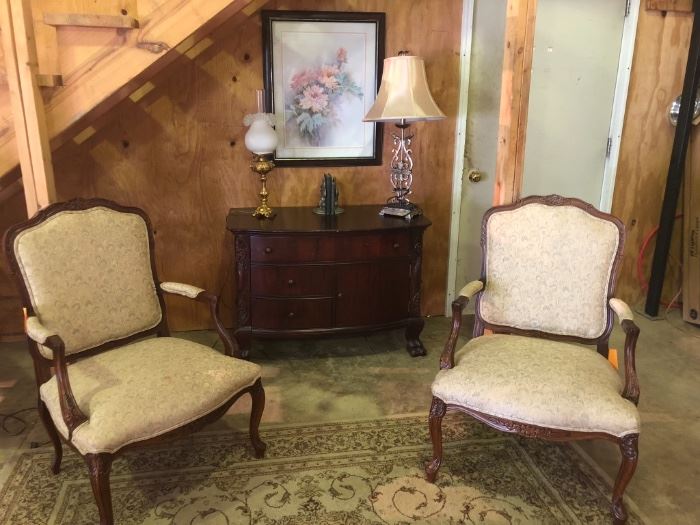 Pair of French chairs / Wash Stand 
