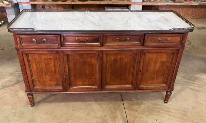French Cabinet/Marble Top