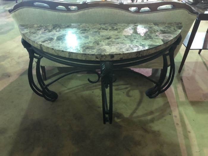 Iron/Marble Side Table