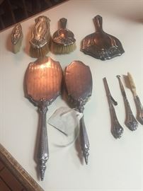Silver Plate Brush and Comb Set