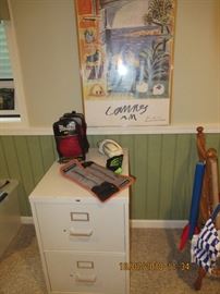 boxing gloves,file cabinet, misc