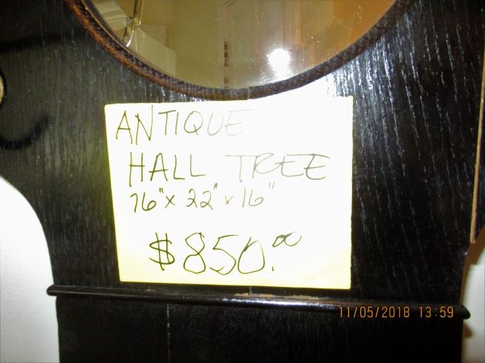 BUY IT NOW,  antique hall tree $850.00