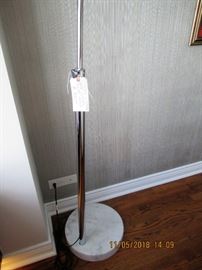 BUY IT NOW,  CHROME WITH MARBLE BASE OVERHEAD CURVED FLOOR LAMP $300.00