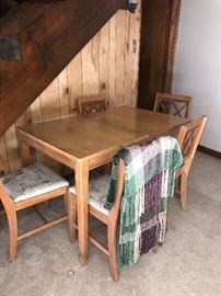 WOODEN TABLE WITH CHAIRS