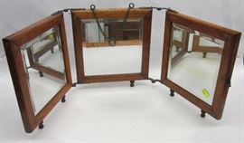 Victorian three section shaving mirror