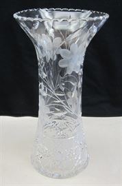 Old cut glass vase