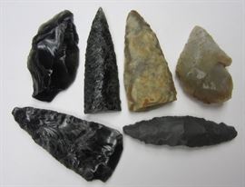 Native American  spear tips gathered by the consignor's great  Grandmother and her brother used to pick them up in the newly plowed fields of their homestead next to the Malheur River in South Eastern Oregon. Most were gathered before the 1900’s. Many are likely from the local Paiute people as well as some Nez Perce who would have traveled on the river