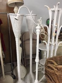 Wicker floor lamps - some just need a little TLC.