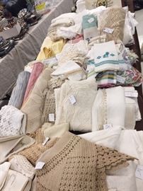Beautiful collection of antique and vintage table linens