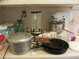 Kitchenaid Mixer, Cast Iron Skillets