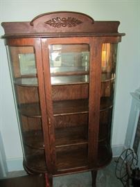 Oak Bowfront China Cabinet