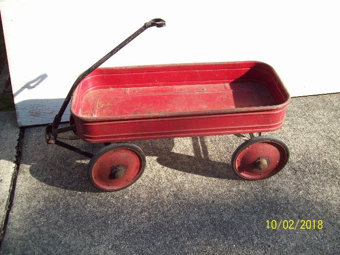 Antique red wagon