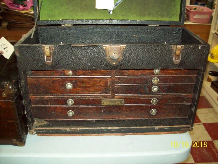 Nice old tool box! One of many tool boxes!