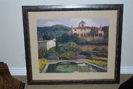 LARGE FRAMED PRINT - TUSCAN DECOR