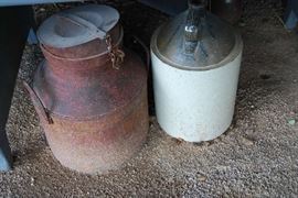 Milk Can and Crock