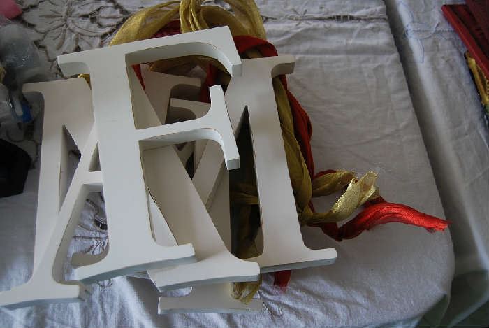 Large Wood Letters Spell "FAMILY"