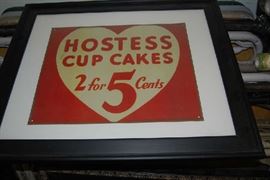 METAL "VINTAGE" SIGN IN FRAME