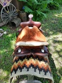 Vintage Simco Saddle, blanket and breast collar