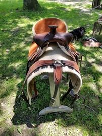 Vintage Simco Saddle, blanket and breast collar
