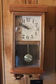 Wood pendulum clock