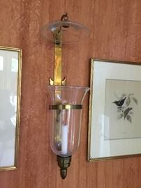 Williamsburg reproduction antique brass wall sconce $195 