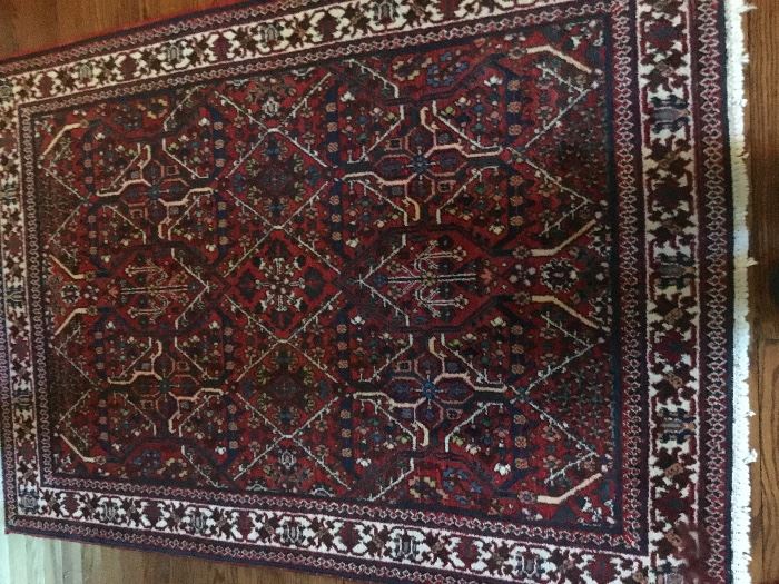 3.7 x 5.2 inches Iranian Joshaghan hand knotted wool $800