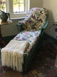 Vintage Wicker chaise 66” long 39” tall $485