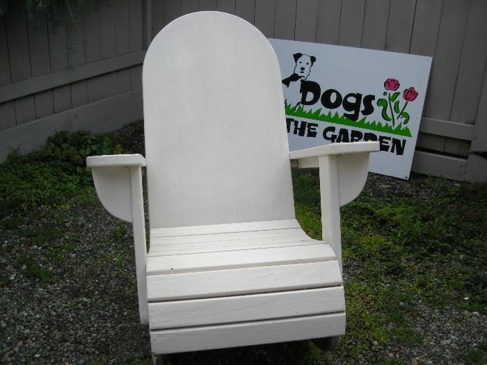 Wooden outdoor rocking chair