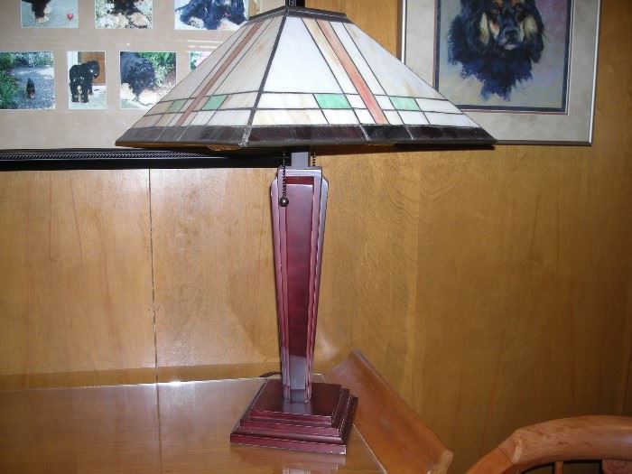 stained glass Prairie style lamp