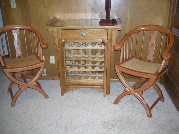Wine cabinet with matching chairs