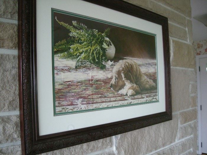 Framed limited edition "Deep Trouble" with framed study