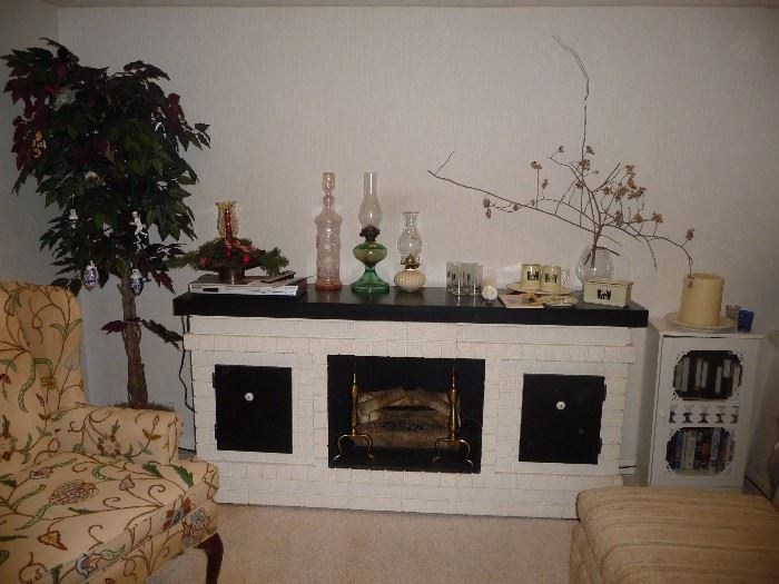 faux fireplace WITH record player built in.