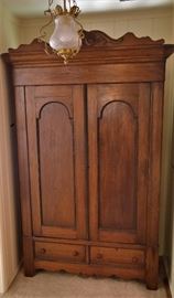 1867 Antique Soild Walnut Amoire