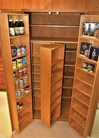 Freestanding Birch Pantry Cabinet Custom made by owner  open