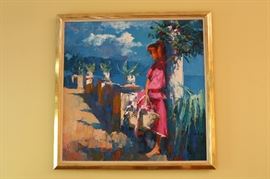 Nicola Simbari, Ravello 52"x52" oil on canvas