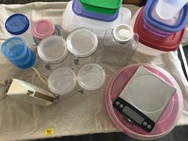 KFL037 Kitchen Scale, Storage Containers & Mighty Chef Mixer