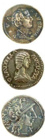 Lot of 3 Ancient Roman Silver Denari, 150 AD