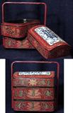 Hand Carved Chinese Laquerware Lunch Box